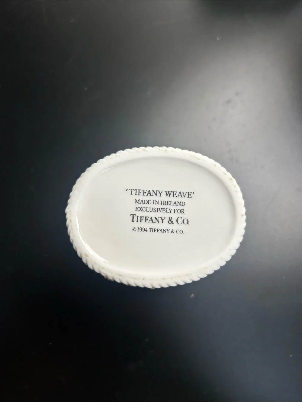 Tiffany & Co. Cream Woven-Style Ceramic Server Set with Handle